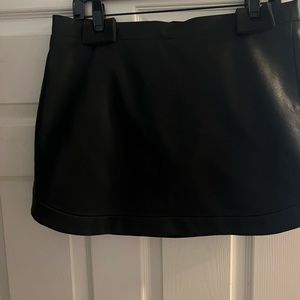 BCBG leather mini skirt